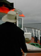Professor Kettle at work on a Loch Ness project