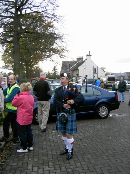The bag piper led the way